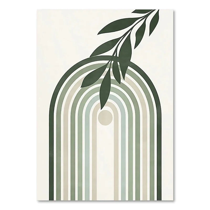 Green Plant Decorative Wall Painting – Modern Botanical Art for Home & Office Décor