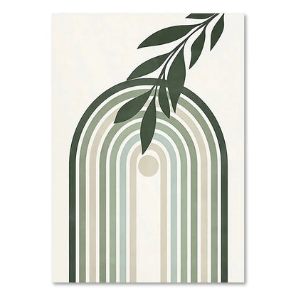 Green Plant Decorative Wall Painting – Modern Botanical Art for Home & Office Décor