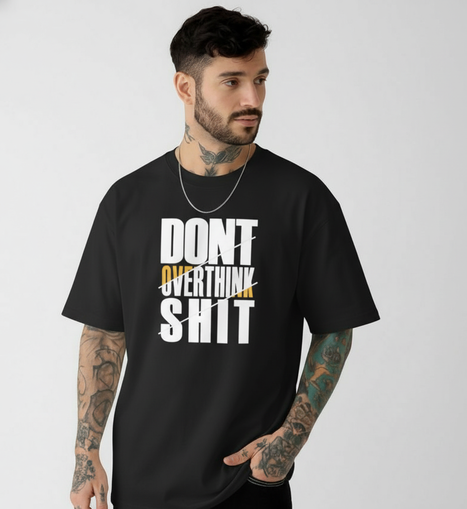 Premium Organic Cotton Oversized High Neck Tee – Unisex Minimalist Style