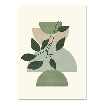 Green Plant Decorative Wall Painting – Modern Botanical Art for Home & Office Décor