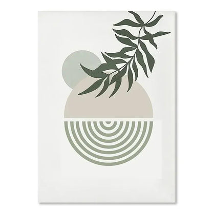 Green Plant Decorative Wall Painting – Modern Botanical Art for Home & Office Décor