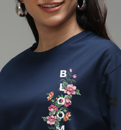 Unisex organic oversized high neck t-shirt